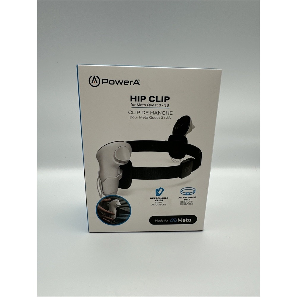 PowerA Hip Clip for Meta Quest 3 / 3S‎ Adjustable Belt to 45in. Detachable Clips